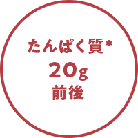 たんぱく質＊20g前後